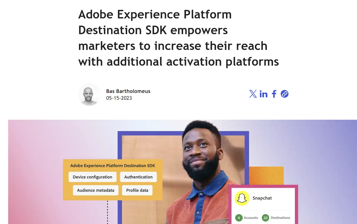 Adobe Experience Platform Destination SDK helps marketers boost their reach